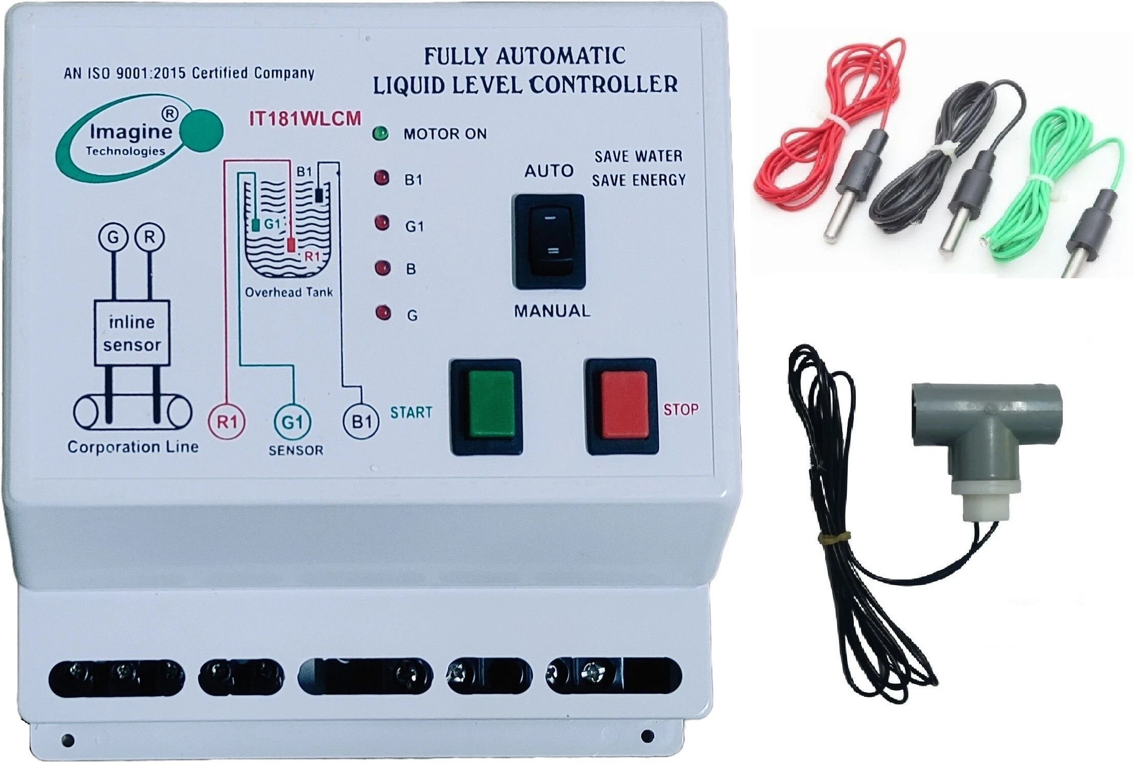 Imagine Technologies Fully Automatic Water Level Controller For Corporation Water Supply line Wired Sensor Security System-picture-17