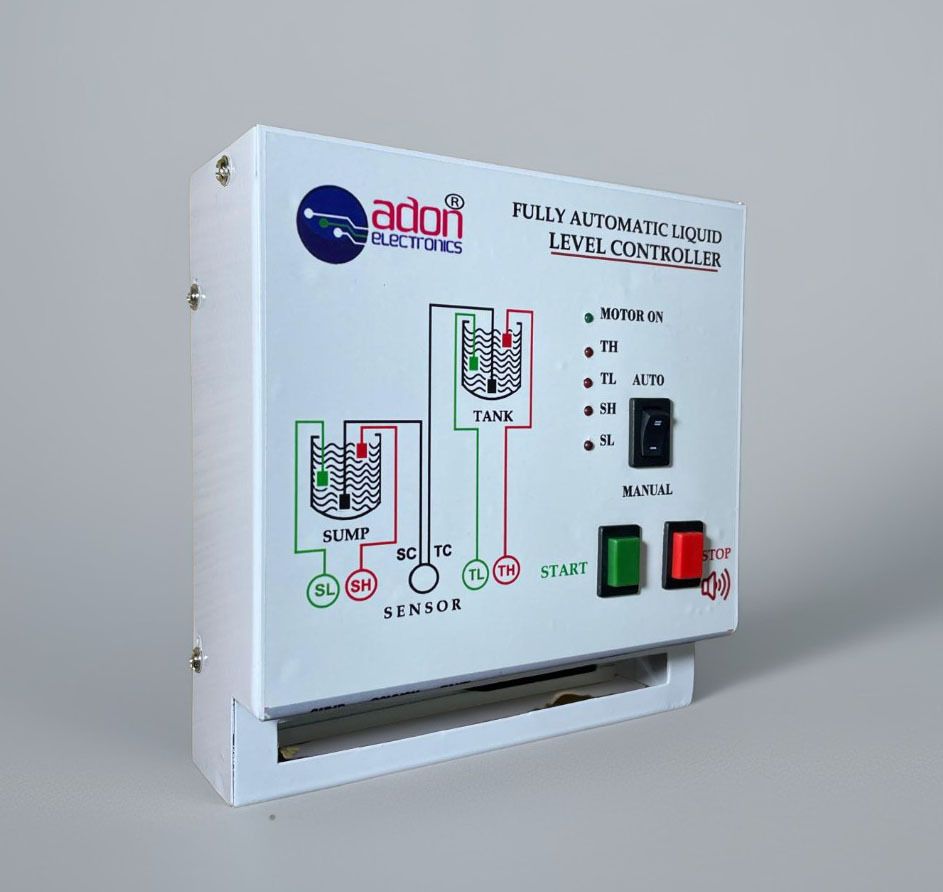 AdonElectronics Fully Automatic Water Level Controller for Monoblock Pump With Alarm - Load 3hp Wired Sensor Security System-picture-23