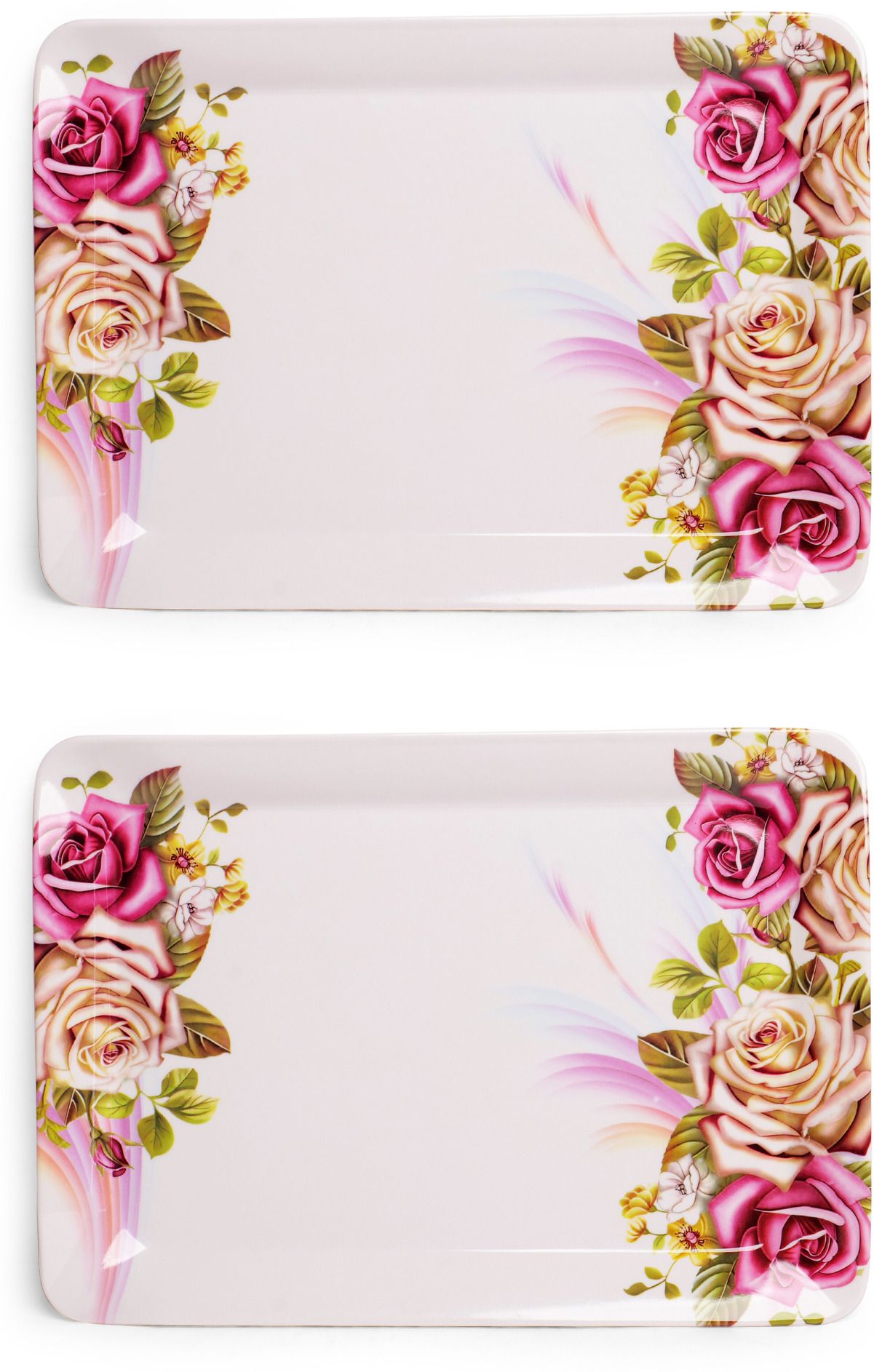 home-pro | Multicolor Floral Design | Ideal Tray For Serving Snacks / Tea / Coffee Tray Serving Set-picture-37