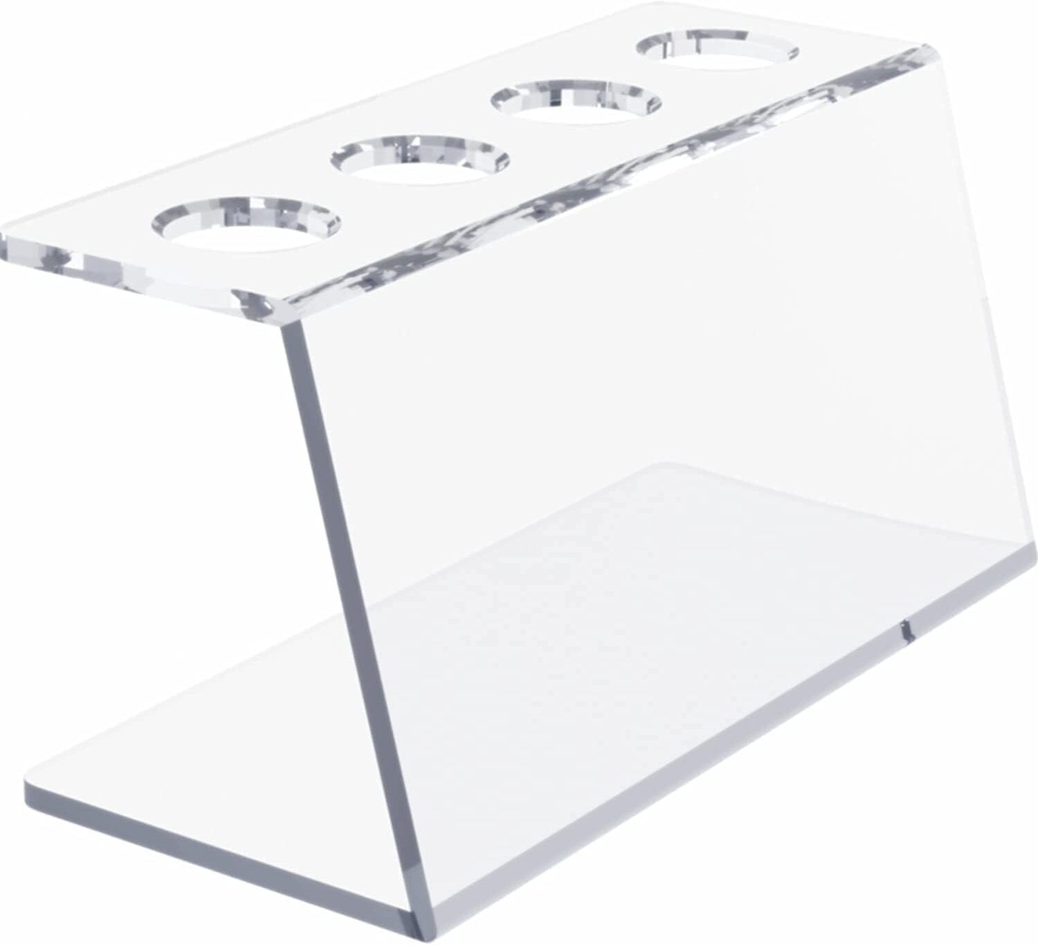4-Hole Acrylic Ice Cream Cone Holder Stand Durable & Elegant Display Stand pck 1 Tray Serving Set-image-38