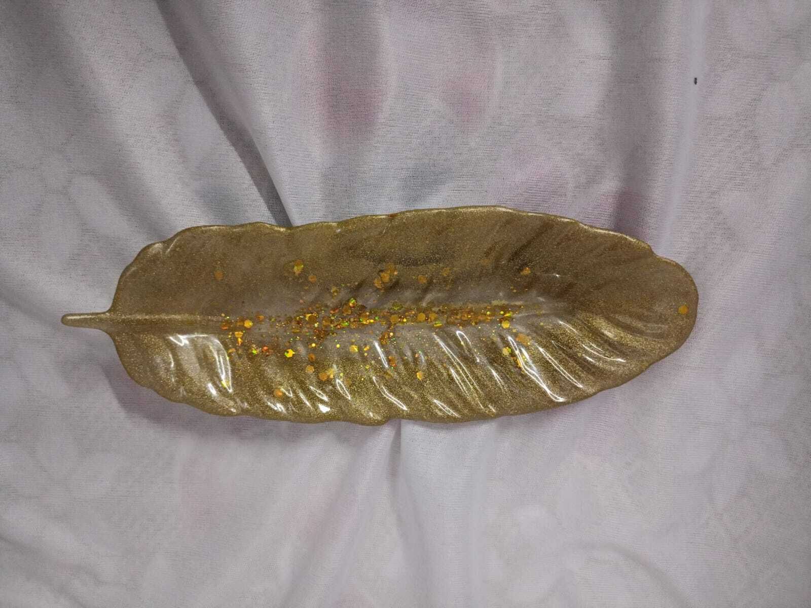 swati arts and crafts Finish Leaf Design Art Tray Serving Set-picture-16