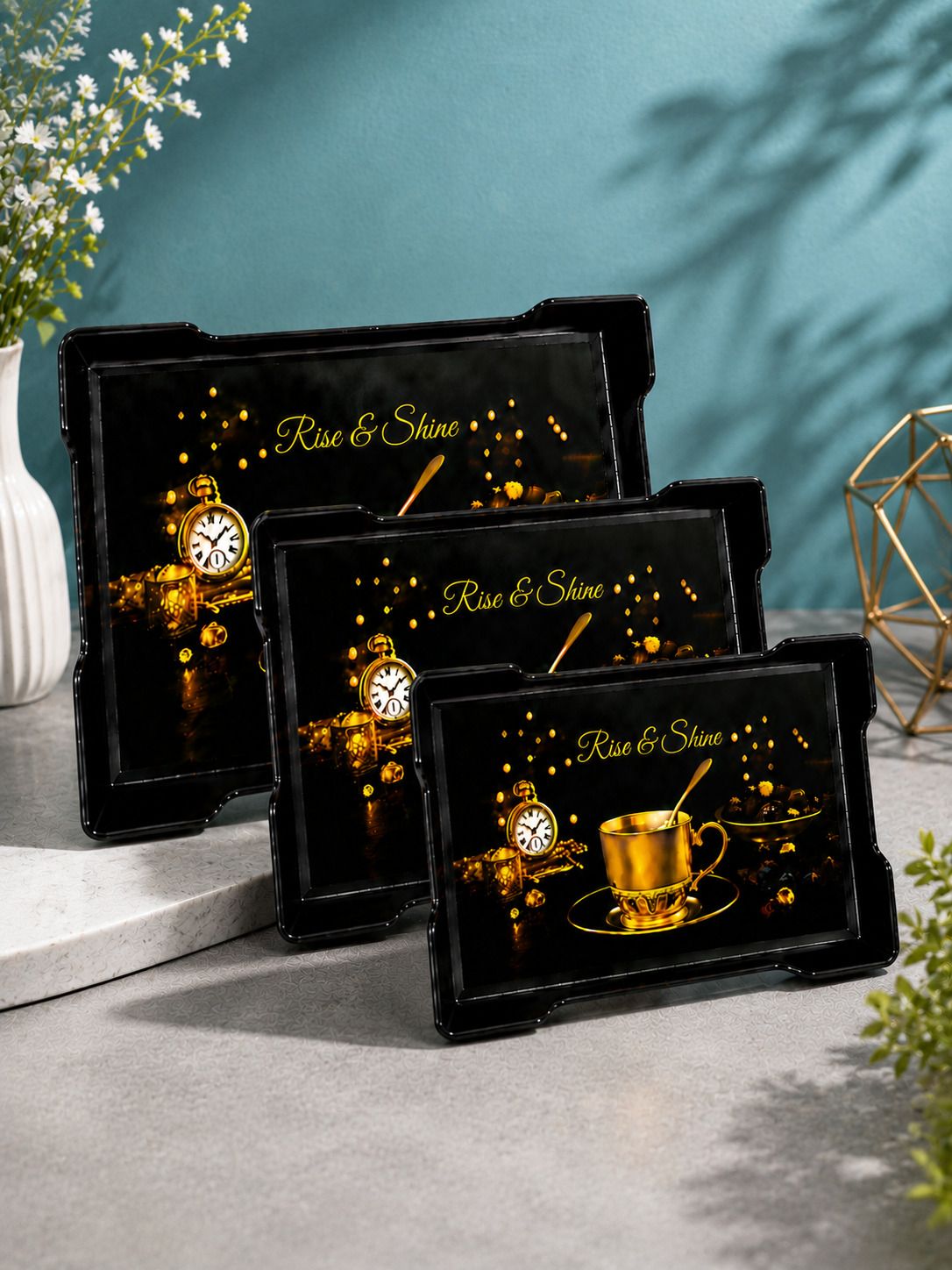 urbanplast Royal Tea Serving Tray Set Tray Serving Set-picture-36