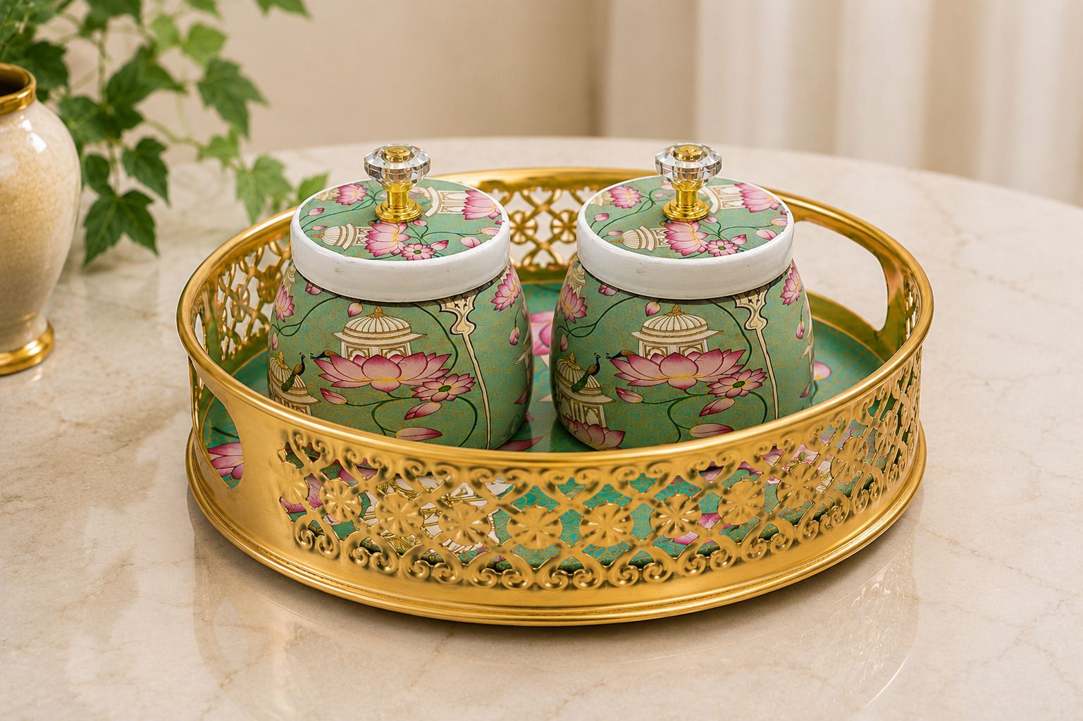 luxury decor craft Tray, Container Serving Set-picture-16