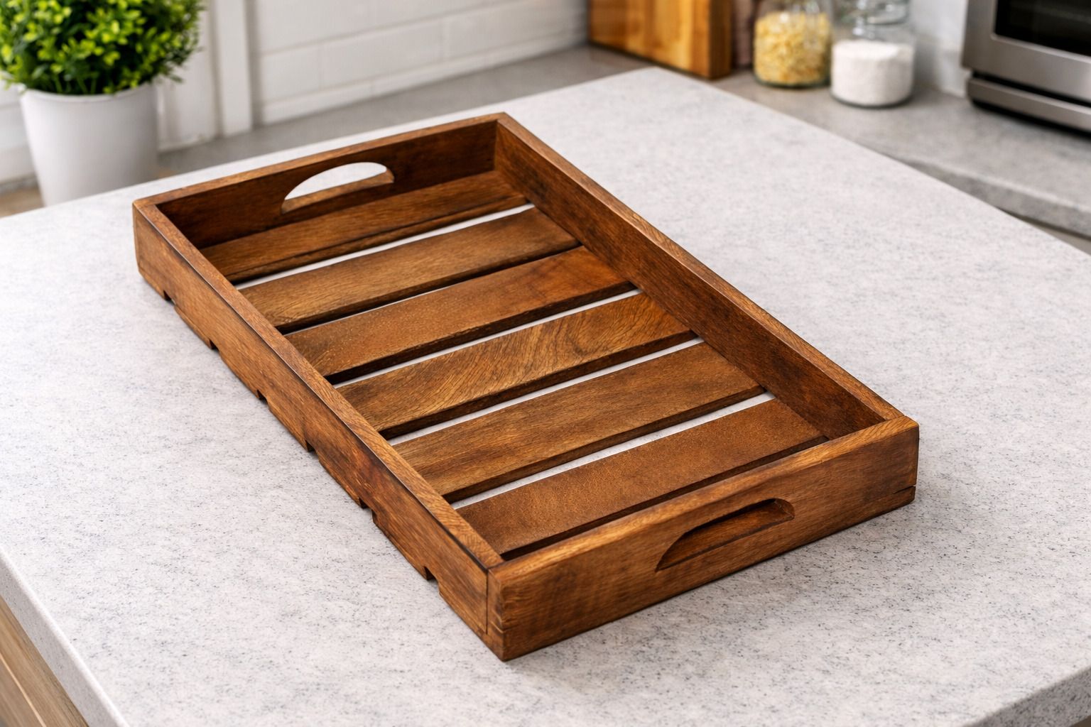 Teak Wood Serving Tray Use for Home & Kitchen, Office, Pantry, Restaurants Tray Serving Set