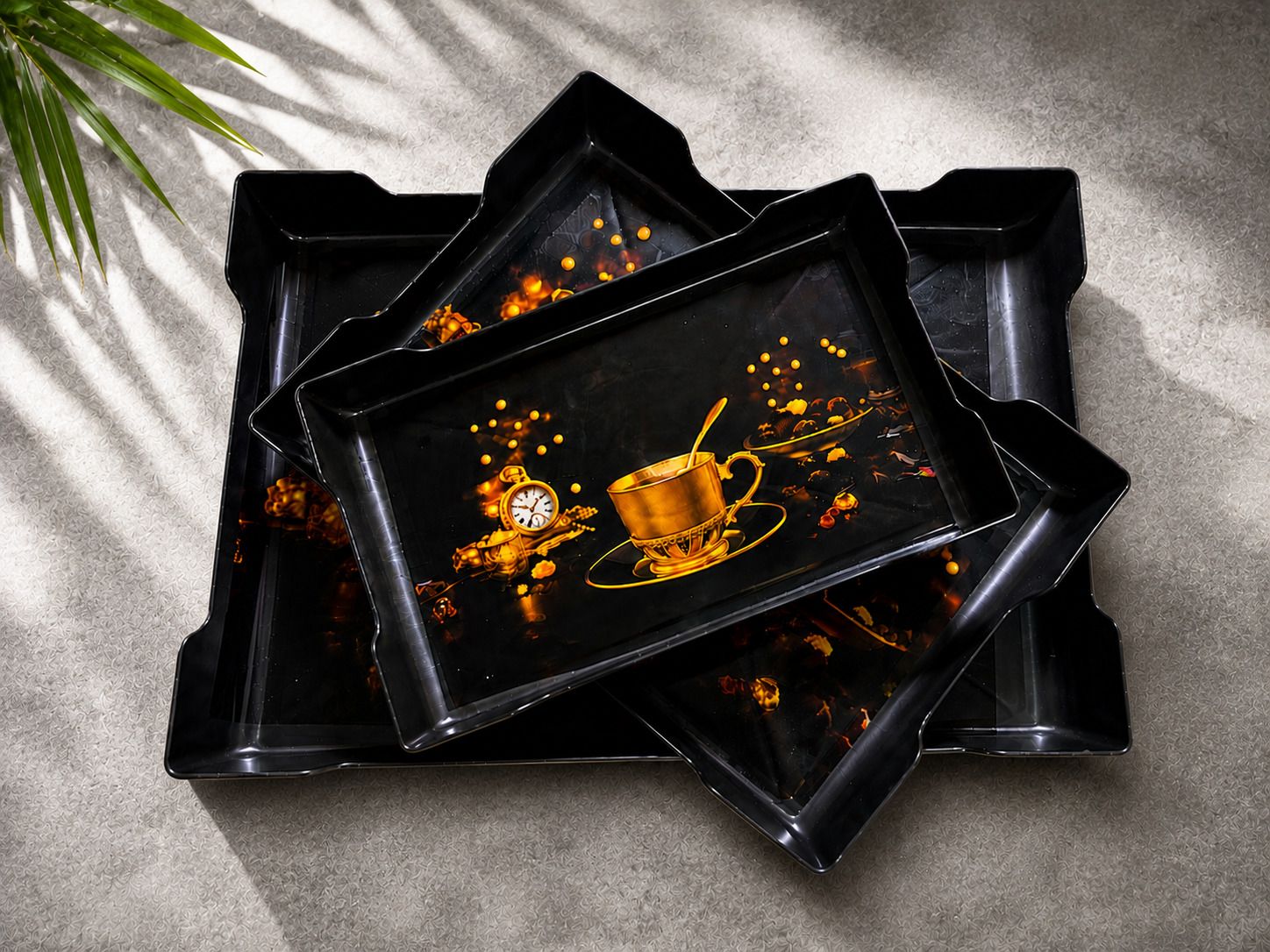 urbanplast Luxury Plastic Serving Tray Tray Serving Set-picture-27