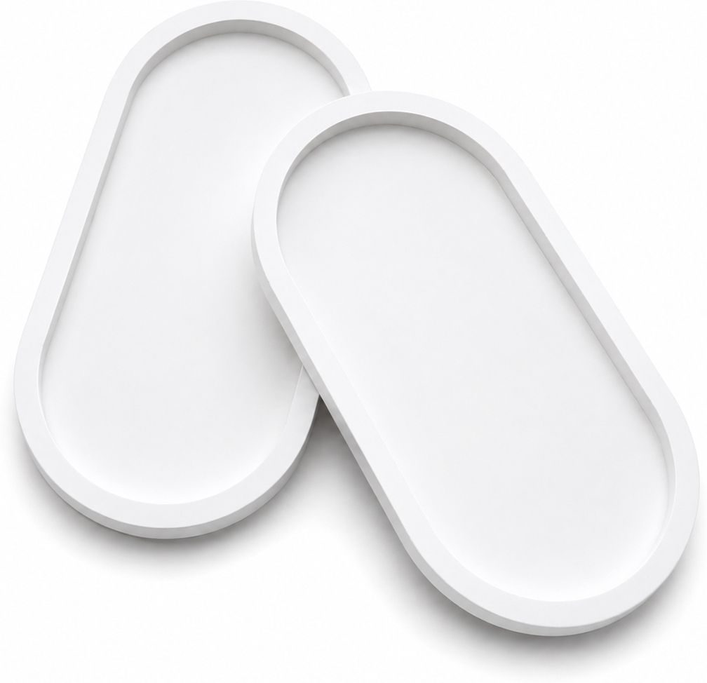 antique eessenc White Ceramic Serving Tray Aesthetic Jewellery Plate Kitchen Organizer Tray Tray Serving Set-picture-30