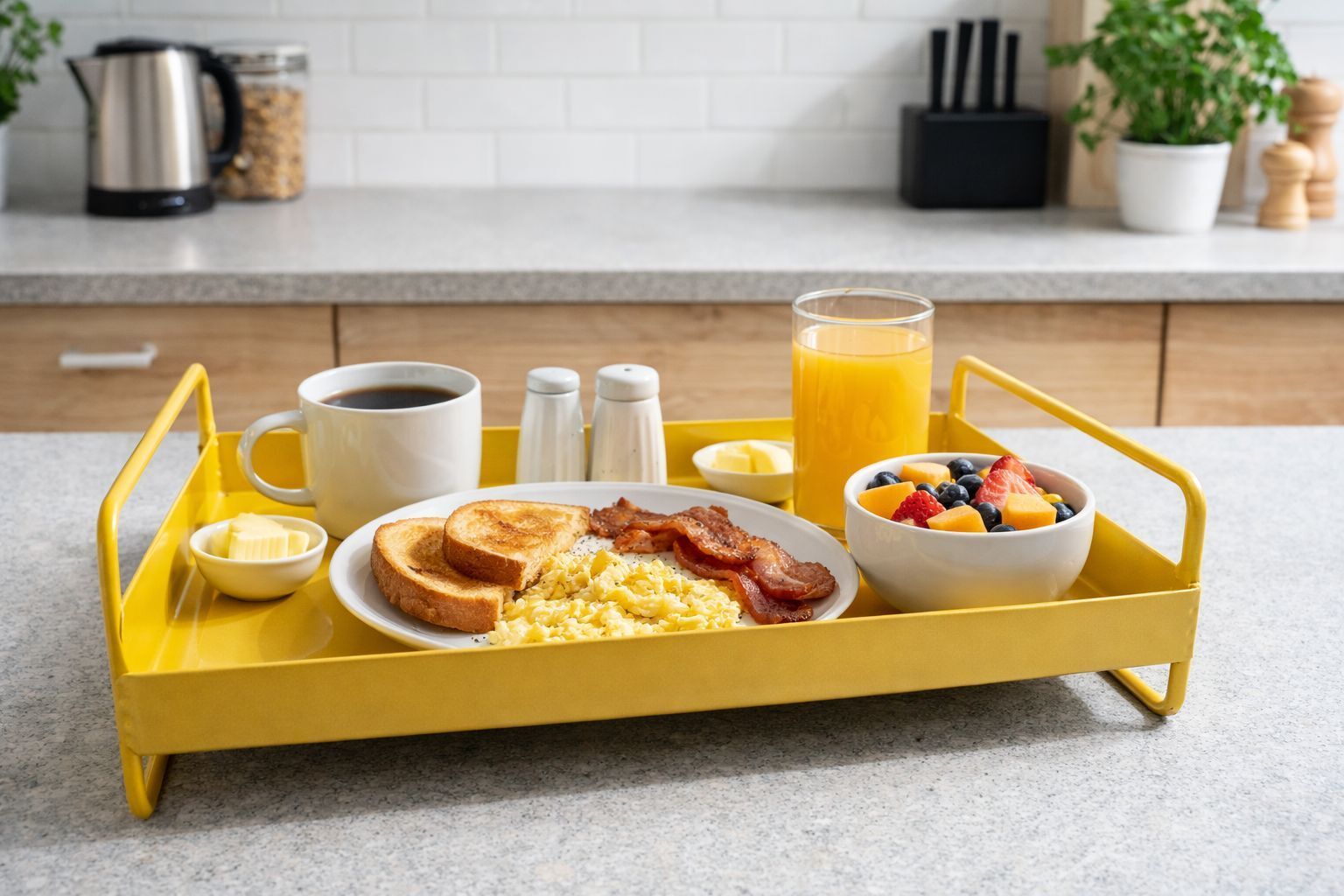 EliteServe Iron Tray golden Tray Serving Set-image-36