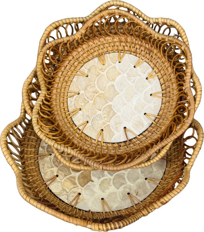 dorata decor Fries Basket, Tray, Coasters Serving Set-picture-12
