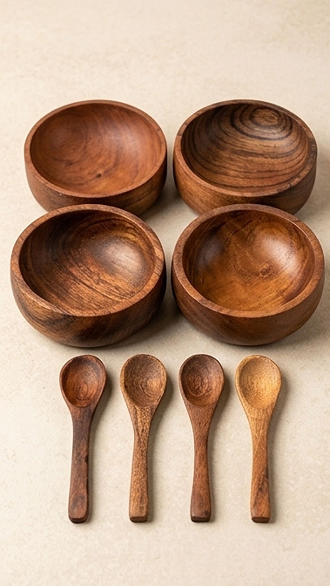 miglani Natural Multipurpose Bowl and Spoon Set for Serving Set, Face Mask Mixer Bowl Serving Set-picture-43