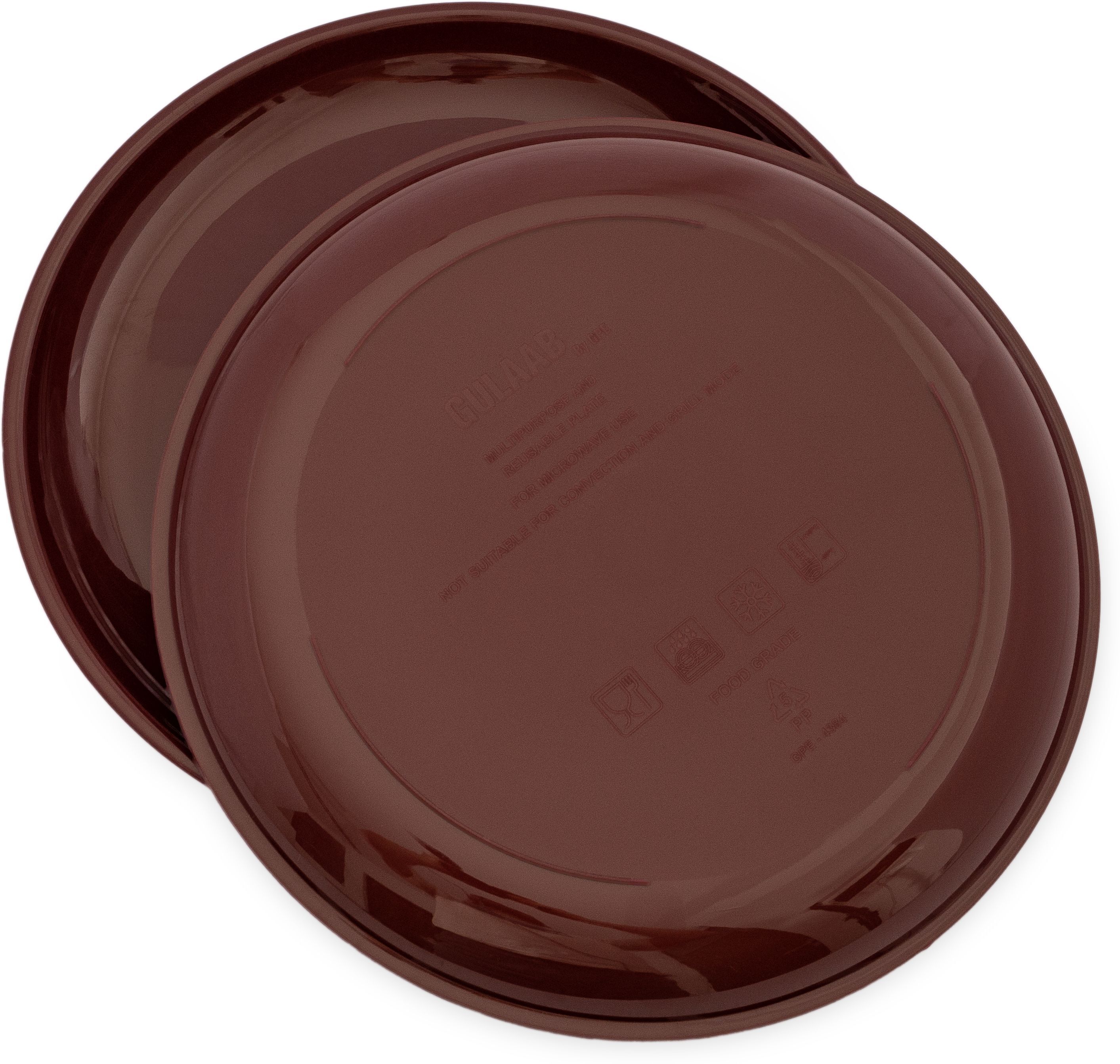 GULAAB' Plastic Plate BROWN -Set Of 12 | Safe Snack Small Meals Fast Food Quarter Plate-image-6