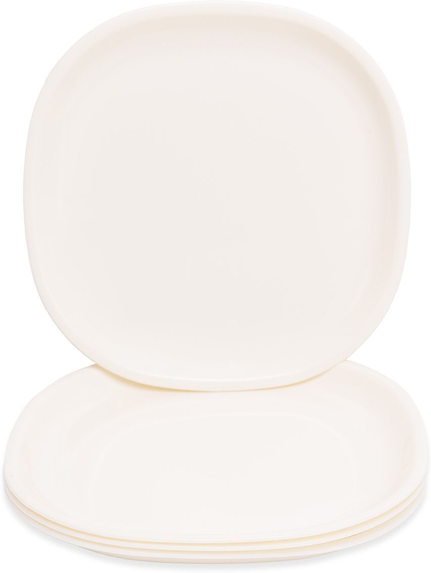 gepenterprises White Lightweight Daily Use Dining & Gifting 11 Inch Square Dinner Plate-picture-40