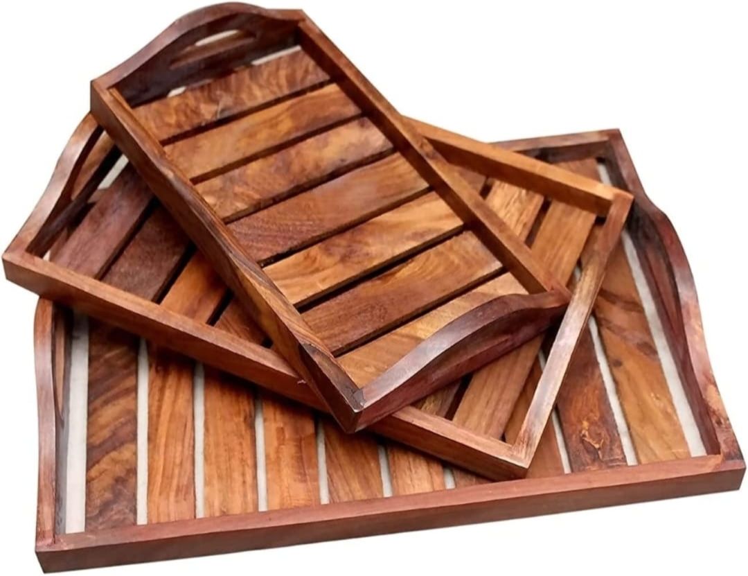 walia handicrafts 3 Tray Serving Set-picture-10
