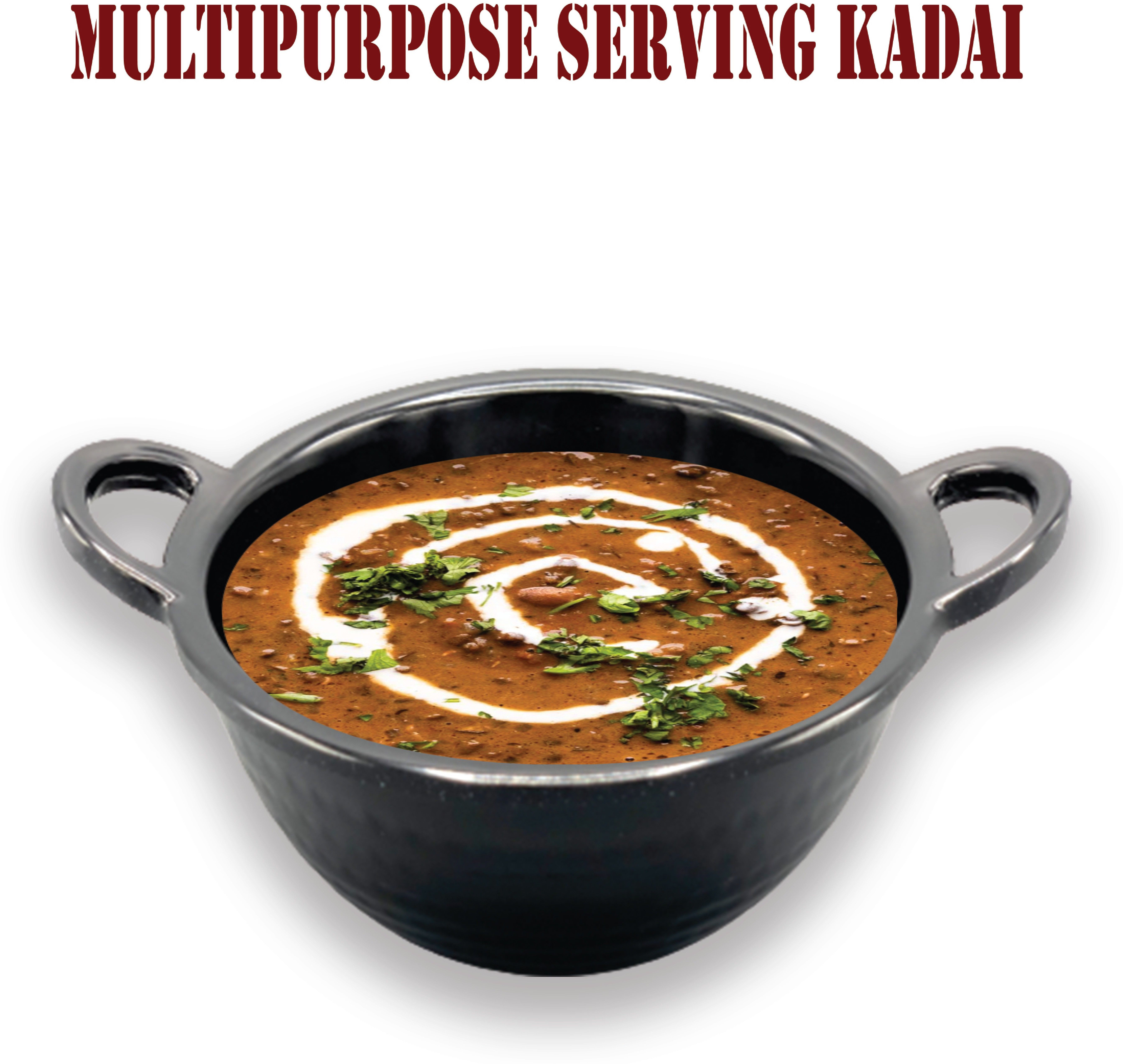 zido Pack of 1 Classical Design Serving Kadai for all type of items Gravy Boat Serving Set-picture-22