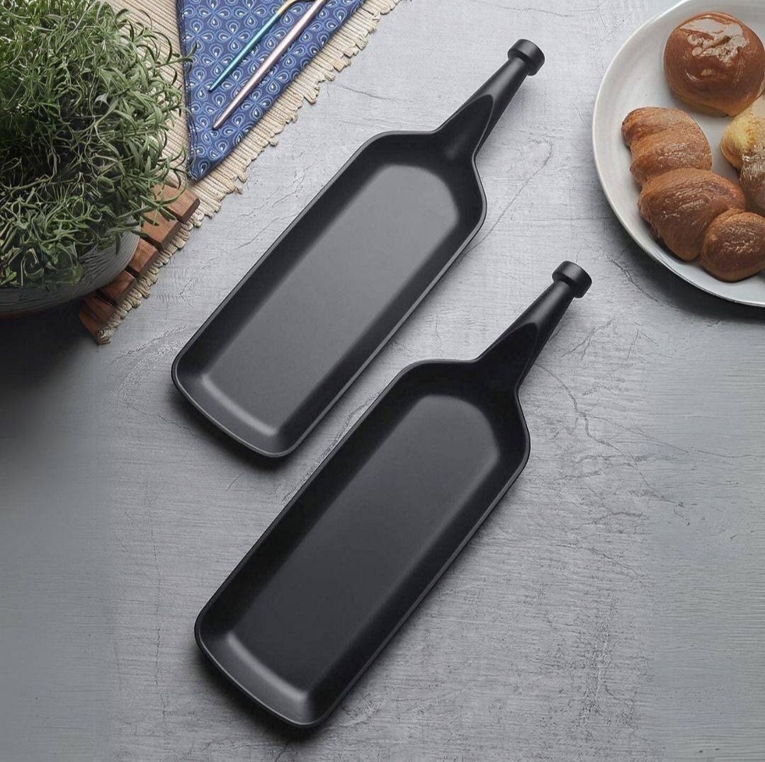 Melamine Trays and Platters Sets for Serving Snacks and Desserts Chip & Dip Tray Serving Set-image-35