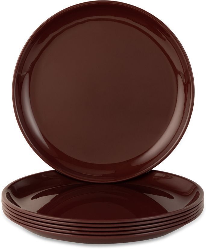 gepenterprises GULAAB' Plastic Round Full Plate -Brown Dinner Plate-picture-19