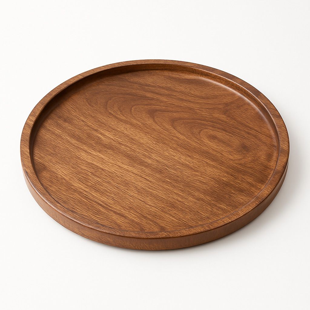 zackinz Round Wood Coffee Table Tray Serving Tray and Decorative Tray for Interior Dsign Tray Serving Set-picture-15