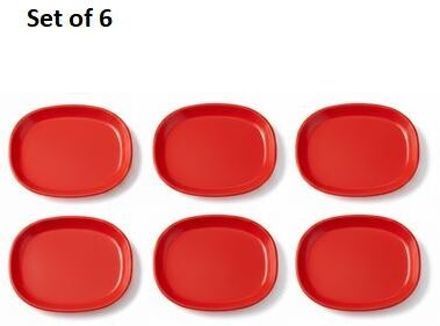 gepenterprises GULAAB' BY GPE Plastic Plate Square Full Plate Red Dinner Plate-picture-38