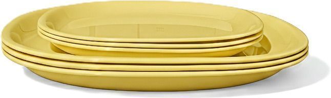 gepenterprises Yellow 11 Inch & 8 Inch Square Plastic Dinner Plate Serving Set-picture-31