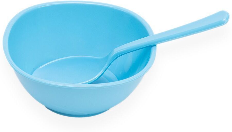 Light Blue 15 cm Spoon with 11 cm 450 ml (12+12) Plastic Bowl Serving Set-image-14