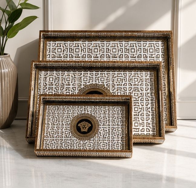 Wooden tray Tray Serving Set-image-25