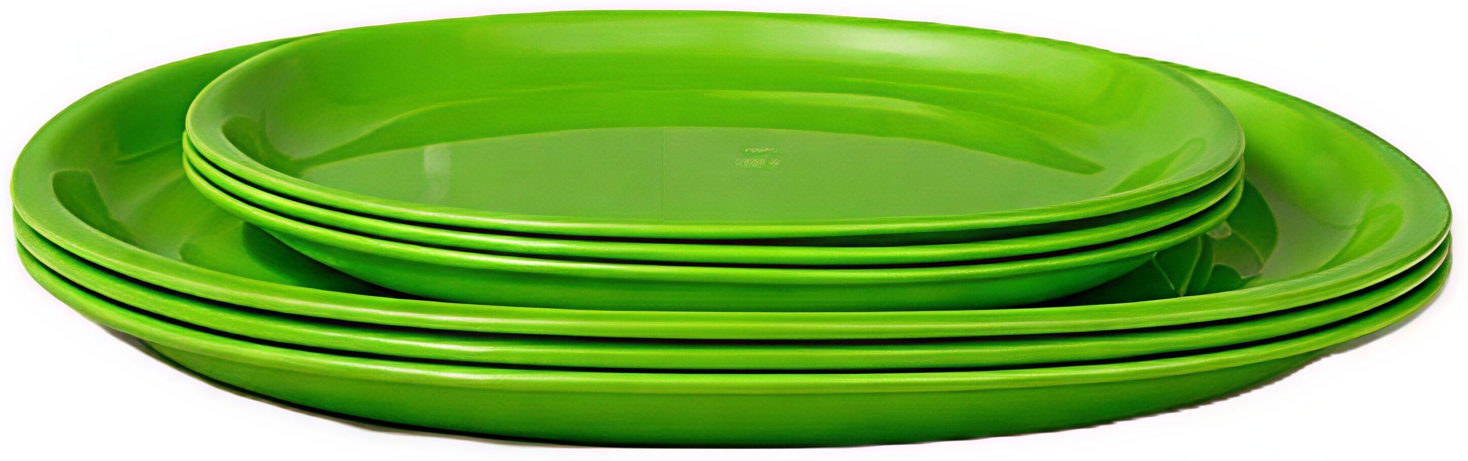 Green Square Dinner Plate Set 3 Big 11 Inch & 3 Small 8 Inch Dinner Plate-image-27