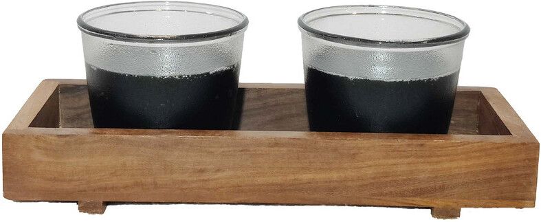 Teak Wood Serving Tray Tray Serving Set-image-2