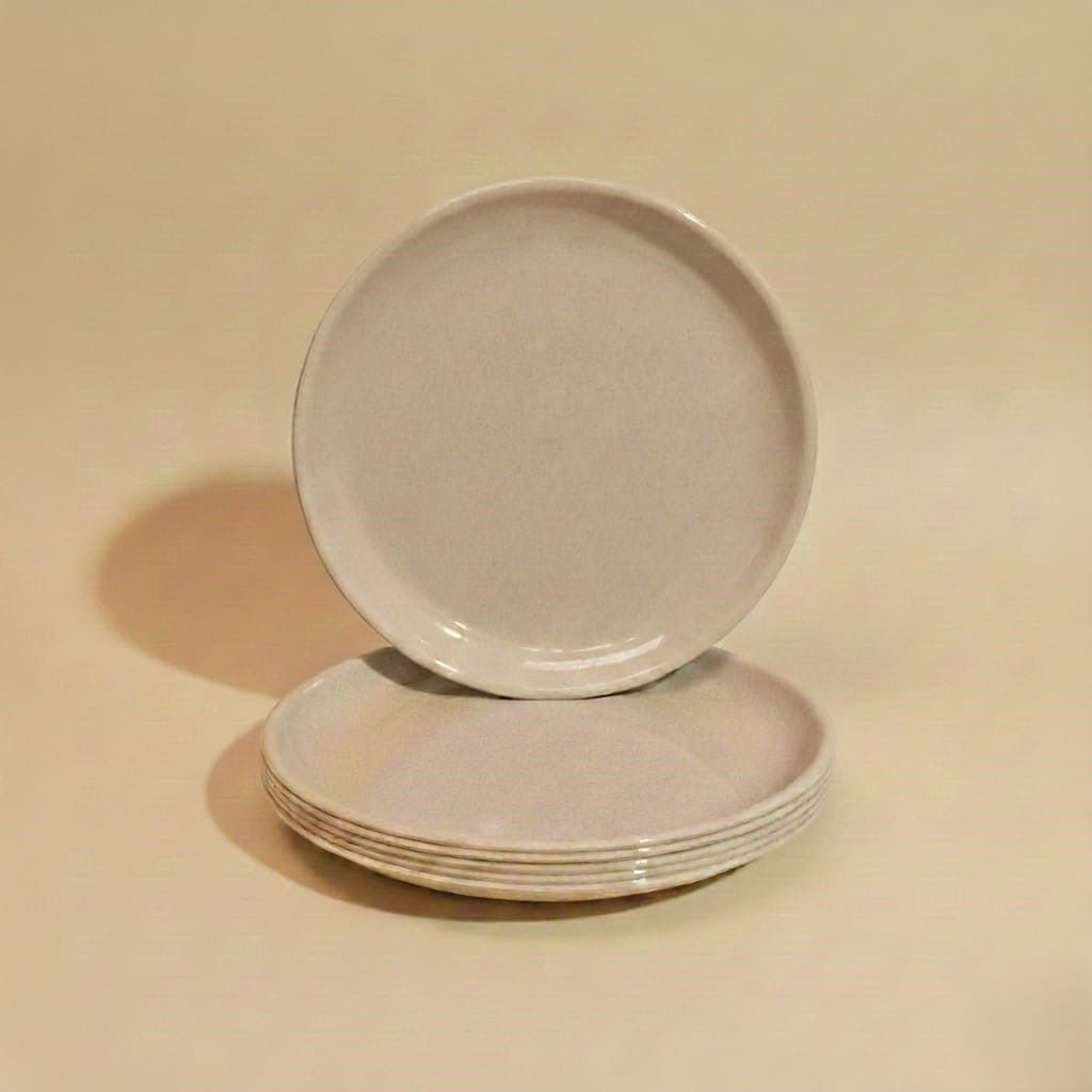 gepenterprises Stone Beige 11 Inch Round Plate Serving Set-picture-45