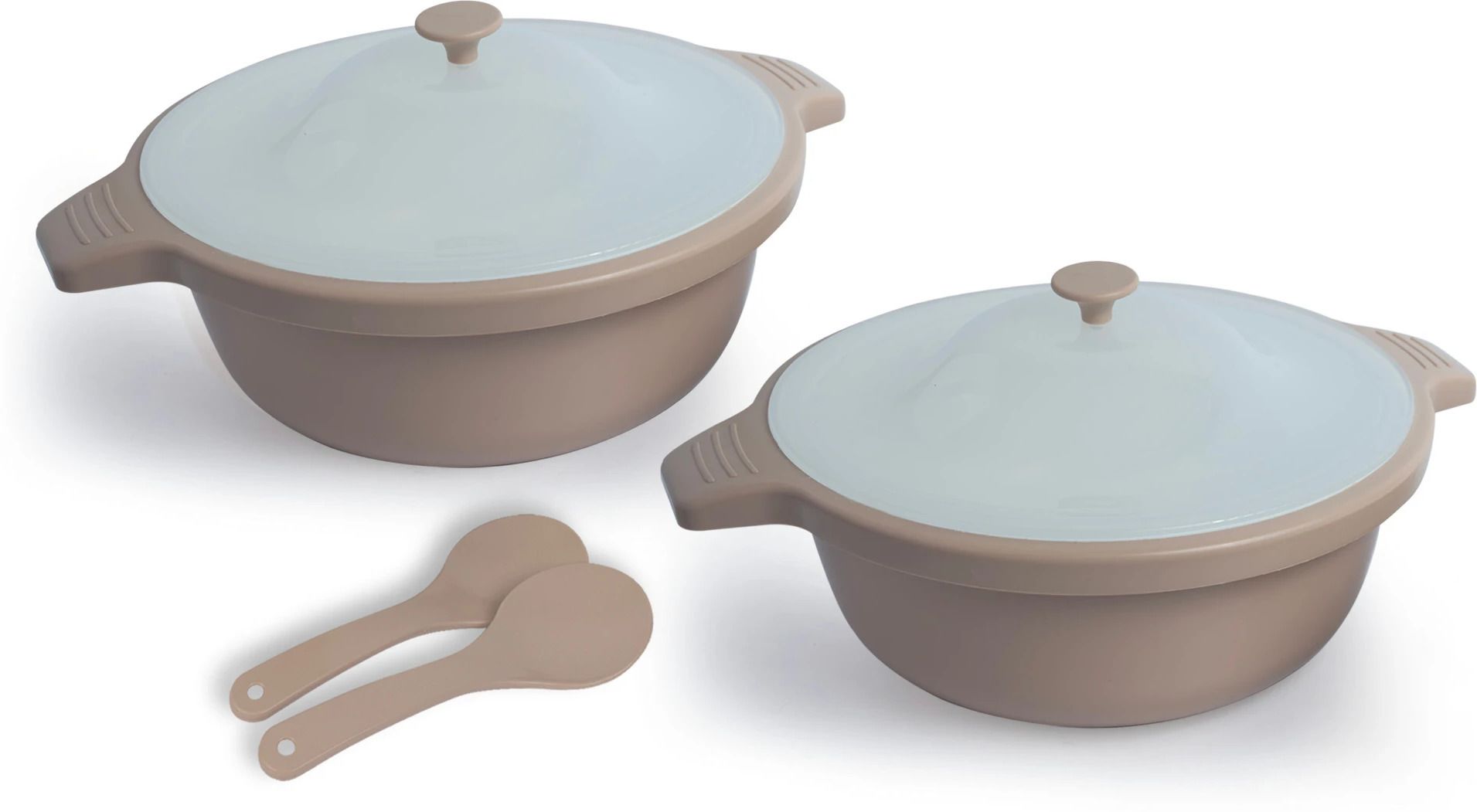 lumiset Modular Plastic Serving Bowl Set With Lid And Spoon| Microwave & Dishwasher Safe Bowl Serving Set-picture-23
