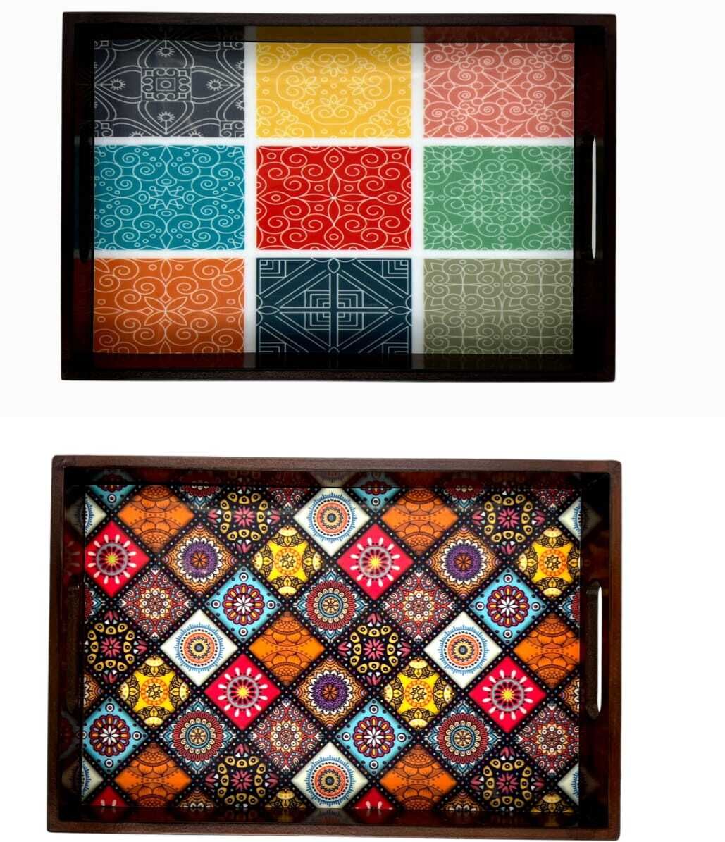 angira handicrafts Tray Serving Set-picture-13