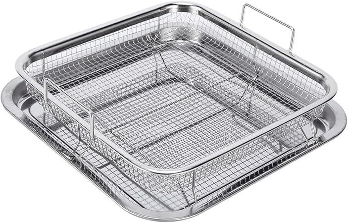 Deep Fry Basket with Drip Tray Stainless Steel Kitchen Tool 0 Slice Toast Rack