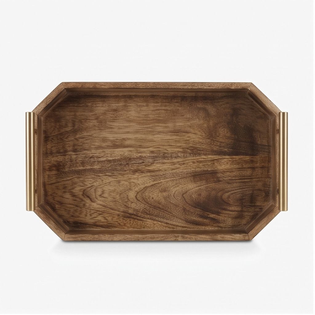 miglani Handcrafted Wooden Serving Tray Tray Serving Set-picture-13