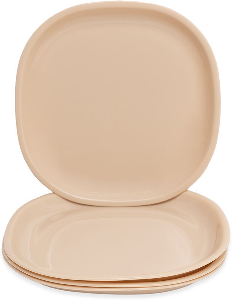 gepenterprises Beige Lightweight Daily Use Dining & Gifting Set | 11 Inch Square Dinner Plate-picture-14