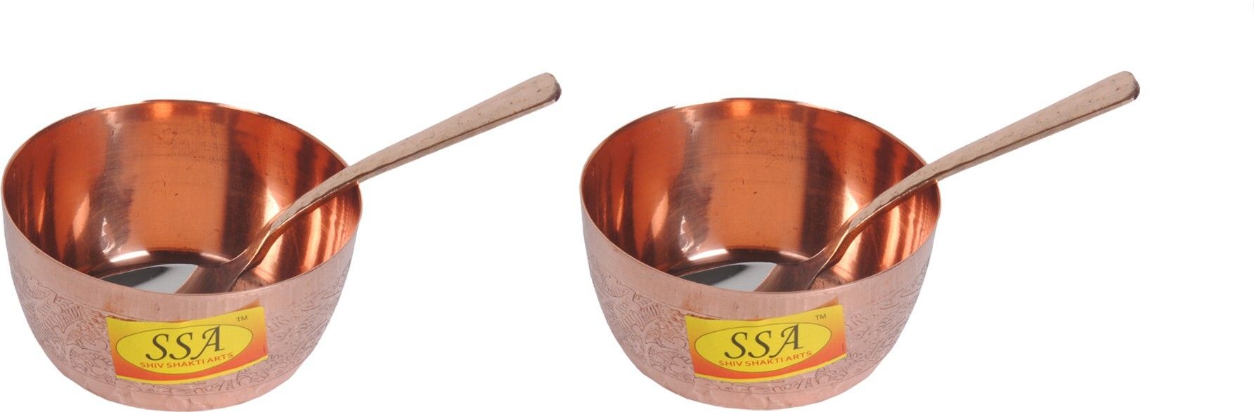 shivshakti arts Bowl With Spoon Homeware each::Set Of 2 Bowl Spoon Serving Set-picture-27