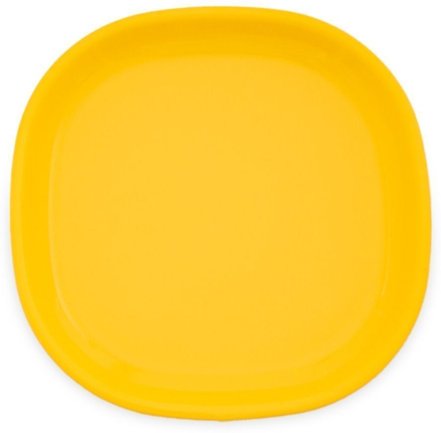 GULAAB' Plastic Plate Yellow-Set Of 06 | Safe Snack Small Meals Full Plate Rice Plates-image-1