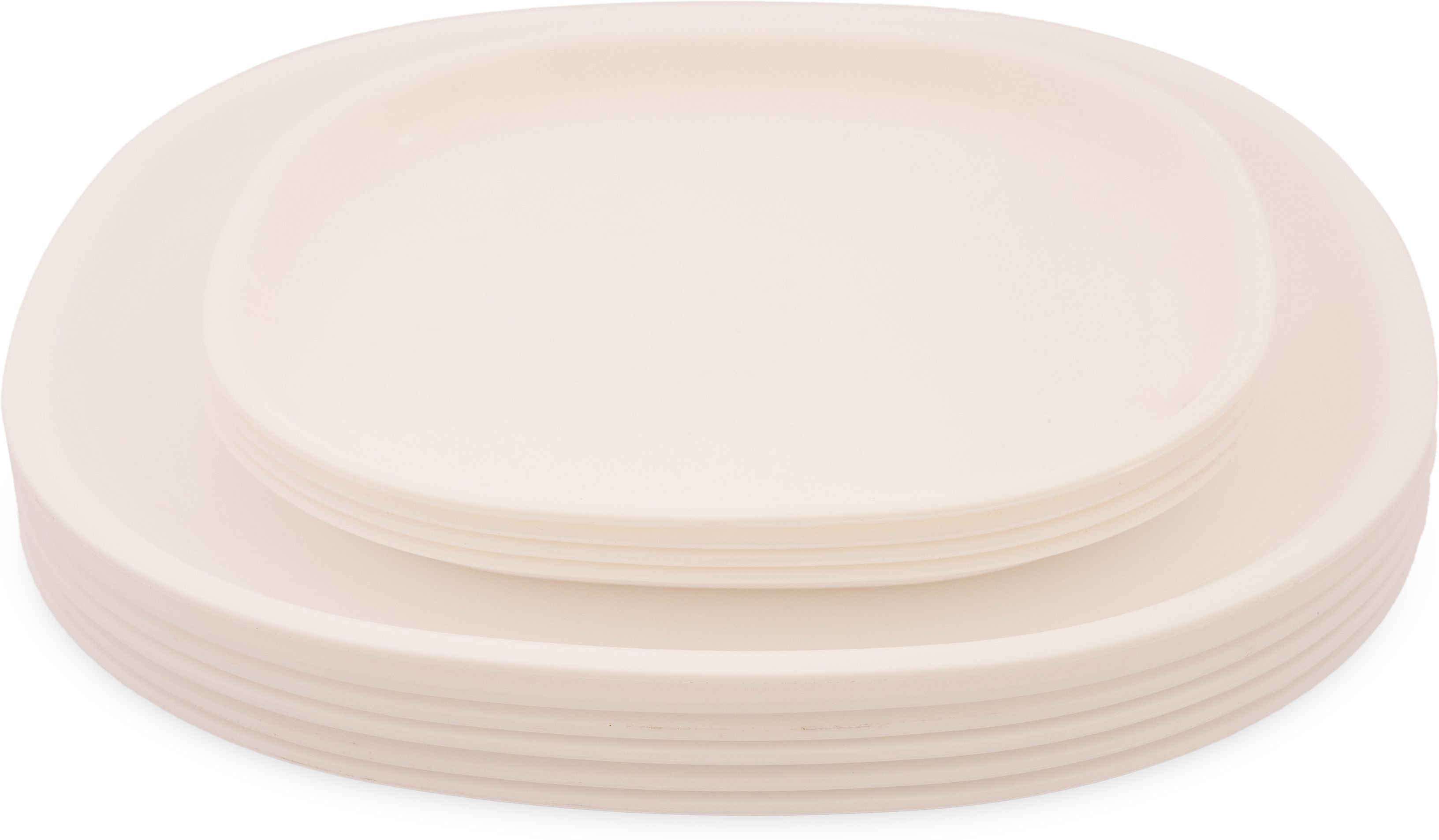 GULAAB WHITE 4 Pieces Squre 8 inches Plates/4 Pieces squre 11 inches Plates Rice Plates-image-37