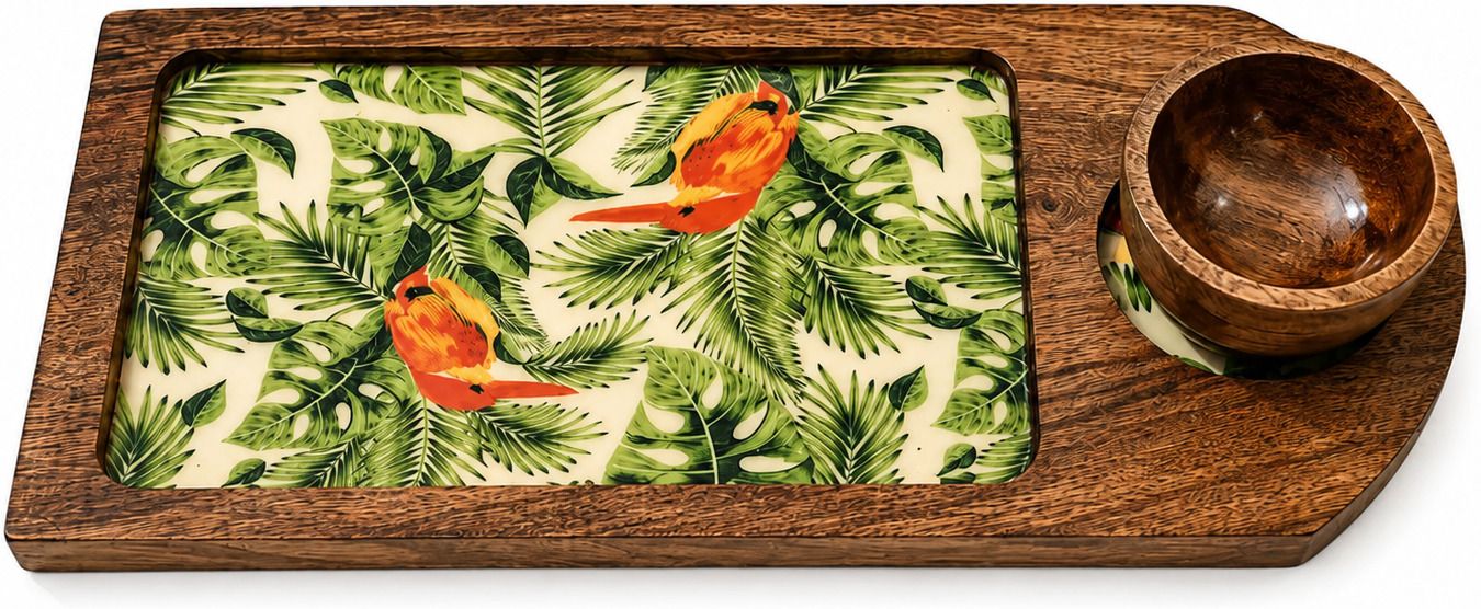 Wooden Tray Bowl, Tray Serving Set-image-26