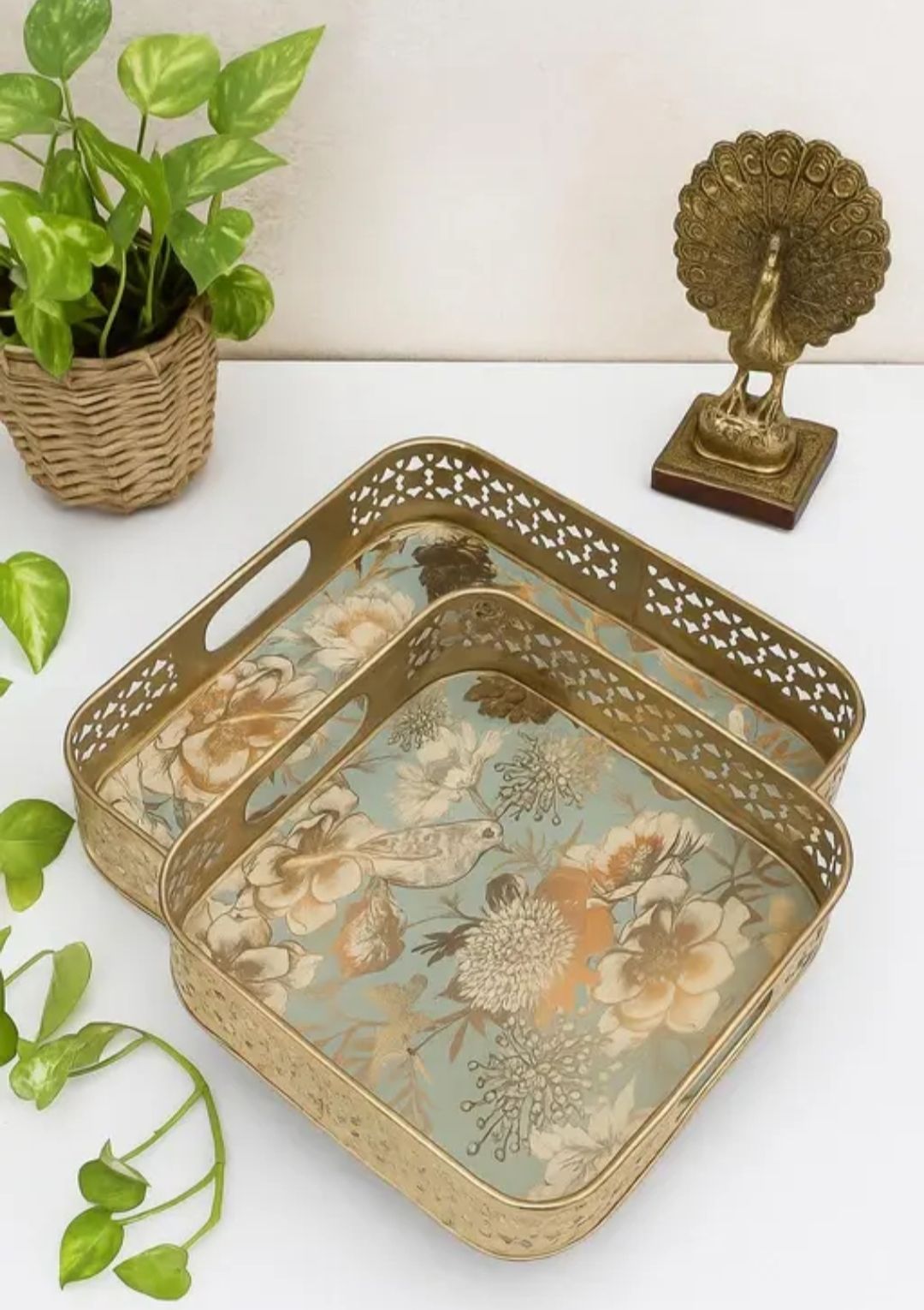 handidecor bird forest tray Tray Serving Set-picture-14