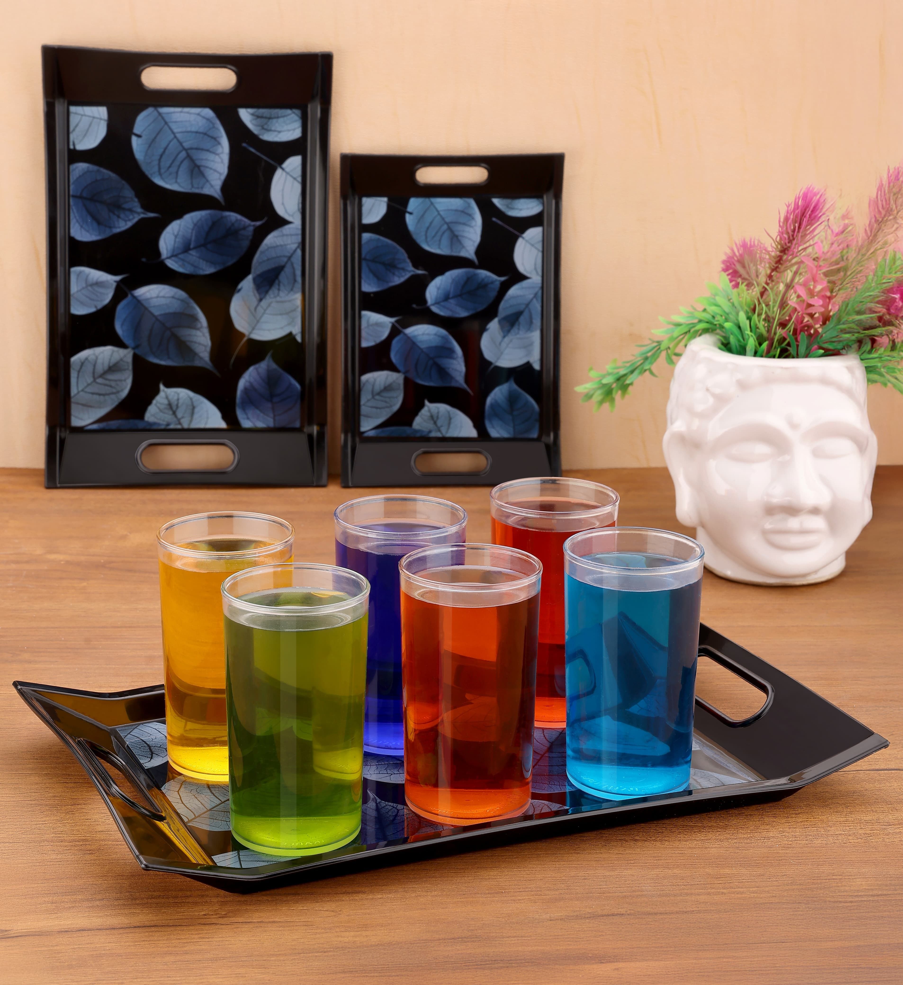 Flower Design Serving Tray Set Tray-image-0