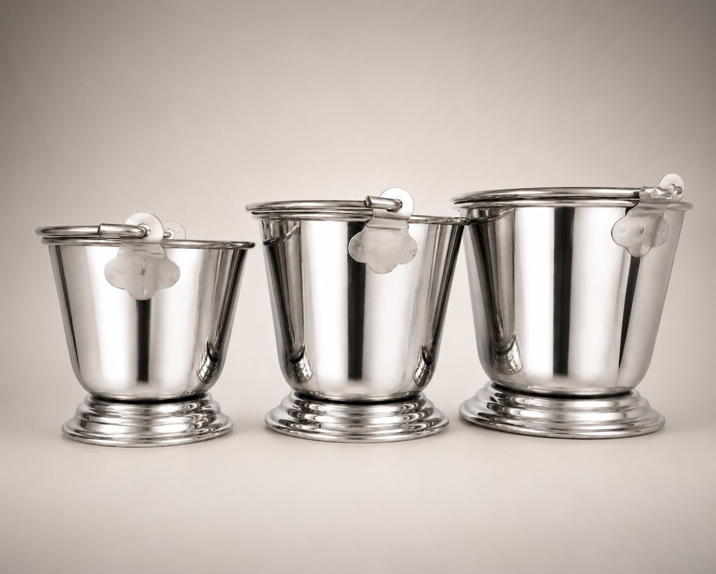 vidhi Stainless Steel Serving Buckets Set of 3 – Silver | Gravy Bucket Serving Set-picture-36