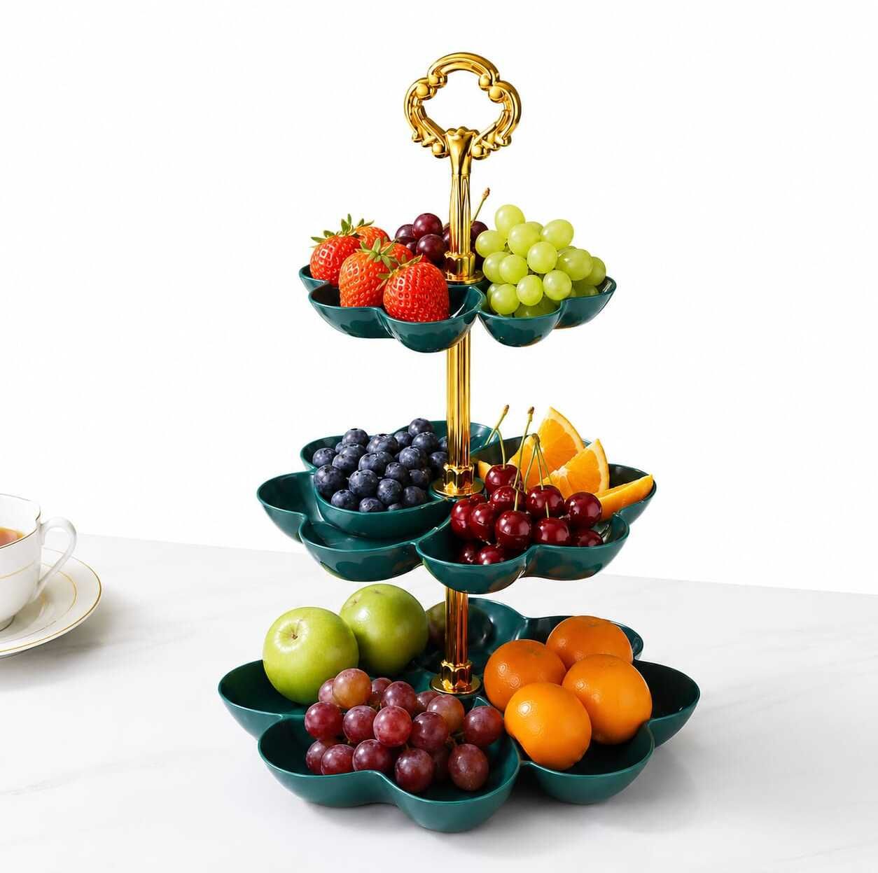 wtech Three Layer Plate GNR (green) Tray Serving Set-picture-4