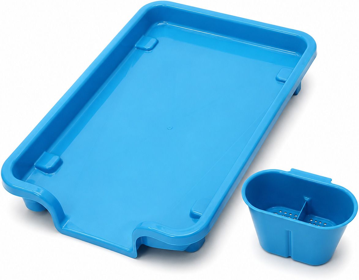 Water Dispenser Kitchen Rack Dish Drainer Tray with Detachable Cutlery Holder 44x32 cm Kitchen Organizer Plastic-image-41