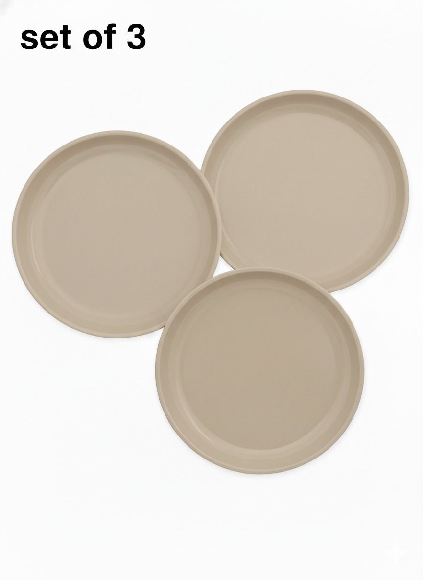 GULAAB' BY GPE Plastic Plate Round Full Plate Beige Dinner Plate-image-1