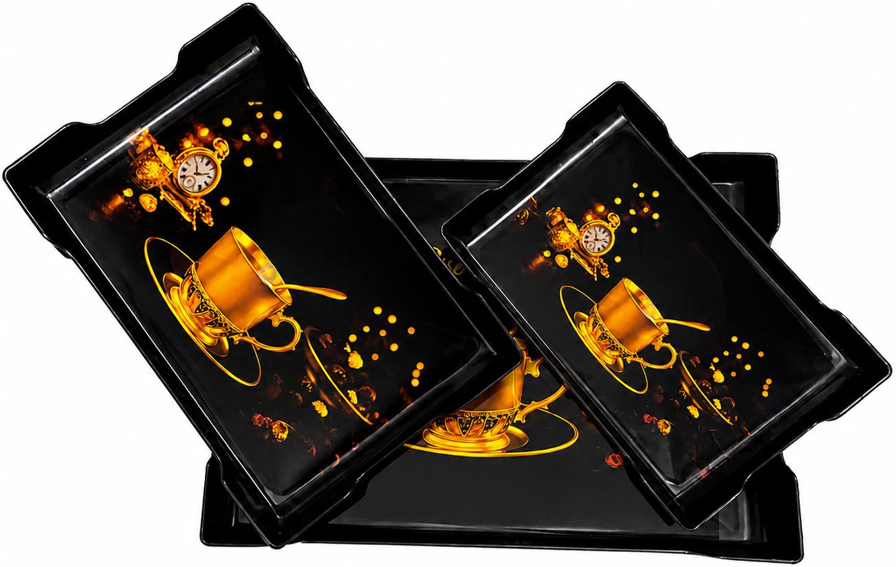 plasticnest Premium Plastic Kitchen Serving Tray Set Tea Coffee Snack Tray Tray Serving Set-picture-17