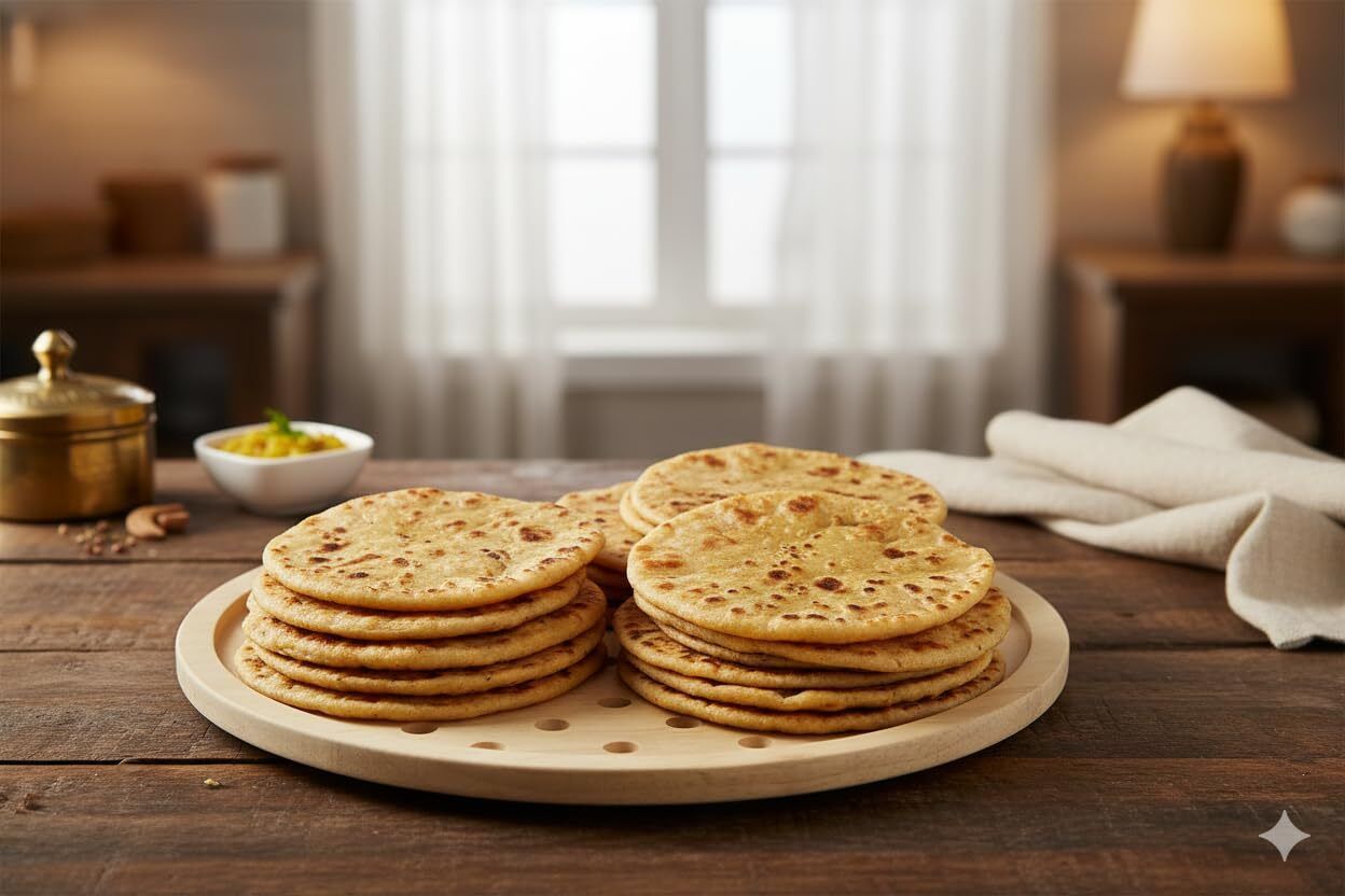 orename Minimalist Round Wooden Roti Server Steam Vent Design for Kitchen Tray Serving Set-picture-6