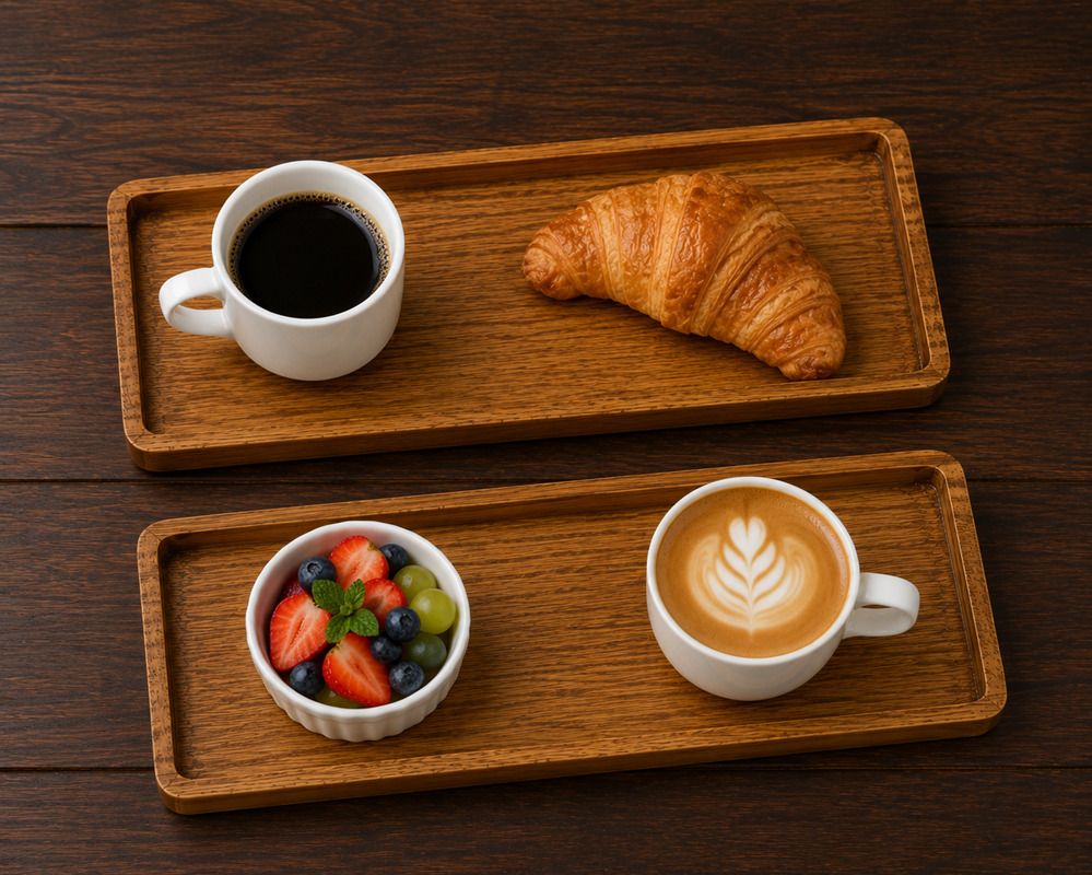 abuzarhandi Wooden Serving Tray Set of 2 – Premium Natural Wood Snack & Tea Tray Tray Serving Set-picture-17