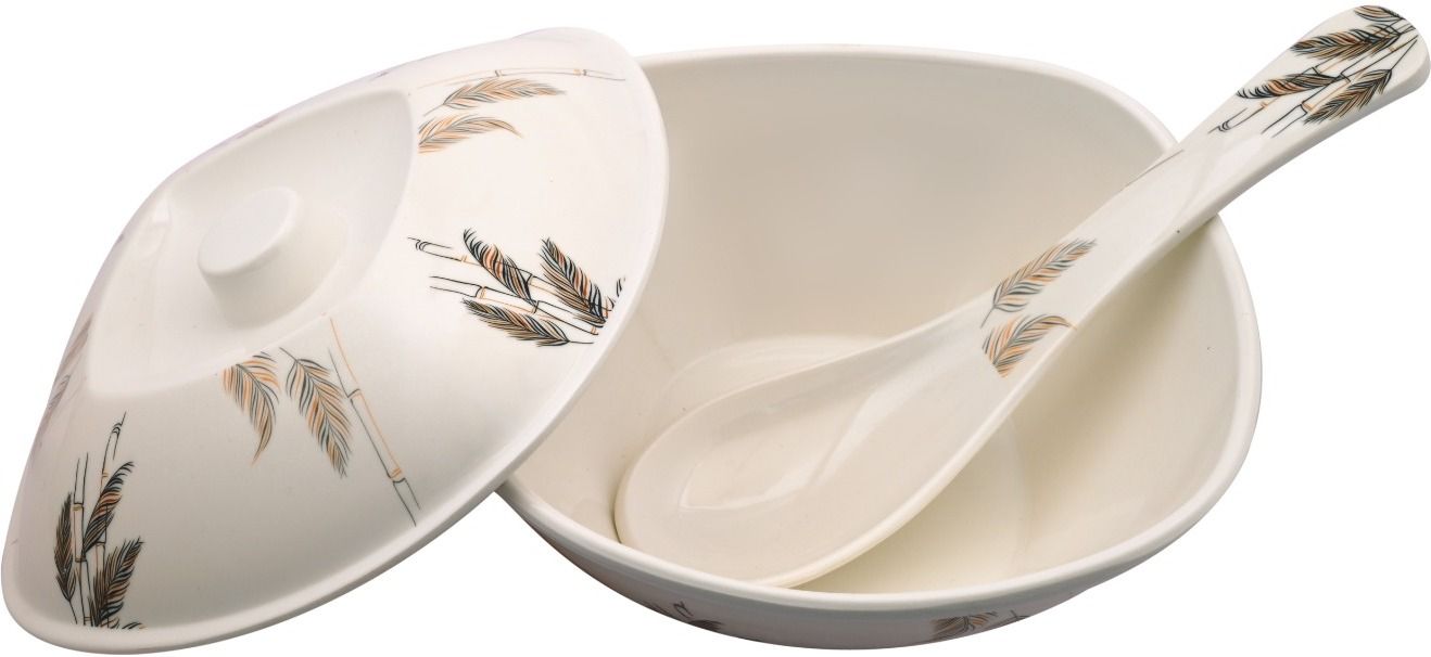 fiza Printed Serving Bowl with Lid & Spoon | 2 Piece Serving Set Bowl Serving Set-picture-21
