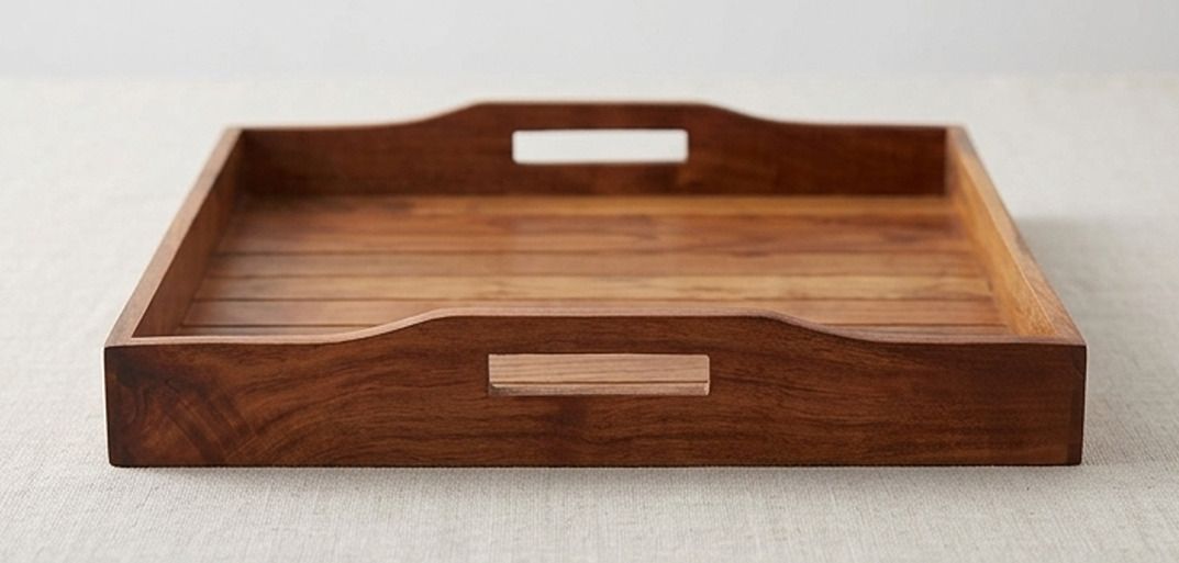 miglani Handcrafted Wooden Serving Tray Tray Serving Set-picture-10
