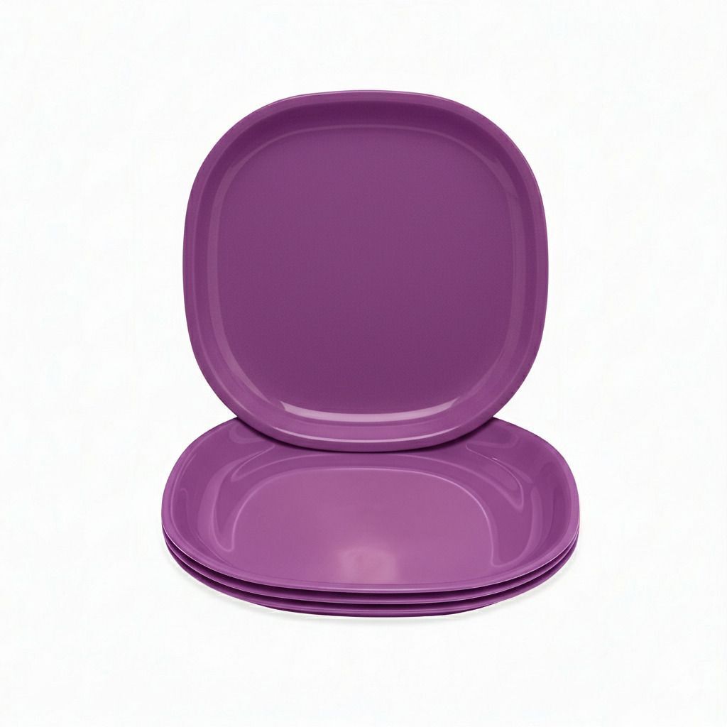 gepenterprises Purple Lightweight Daily Use Dining & Gifting 11 Inch Square Dinner Plate-picture-16