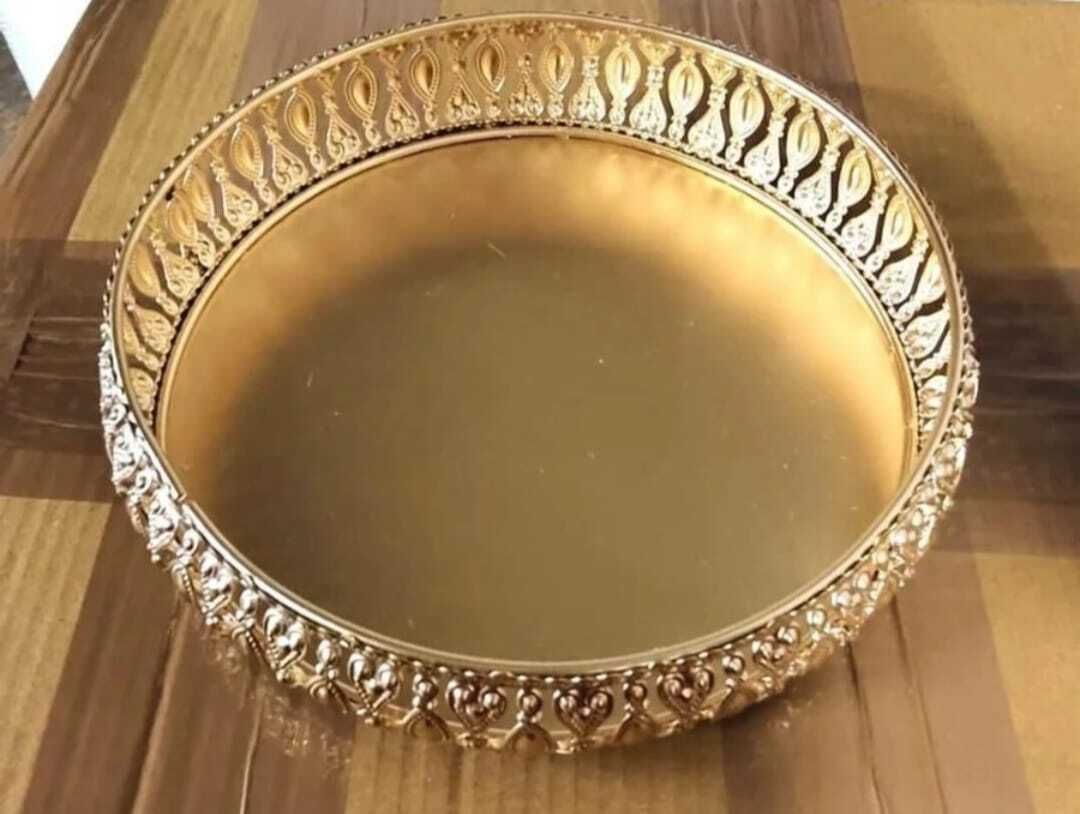 Hand-made Home Luxury Style Metal Gold Serving Tray Fries Basket Serving Set-image-26