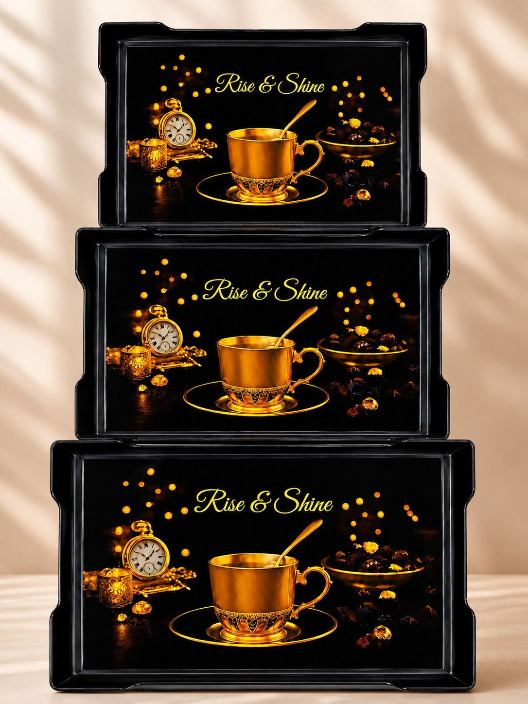 plasticnest Dhurandhar Printed Tea Coffee Snack Serving Tray for Daily Use Tray Serving Set-picture-14